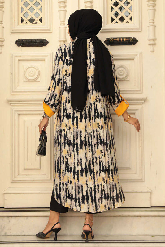 Black Modest Long Top