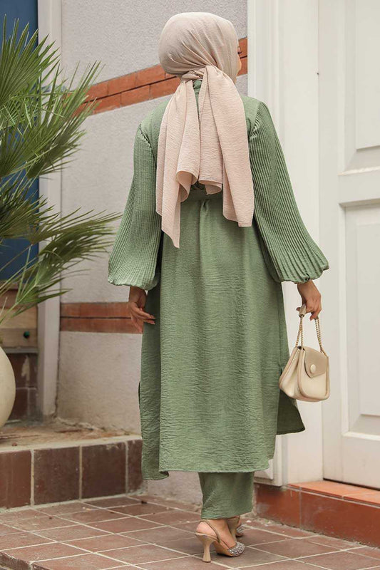 Modest Almond Green Dual Suit