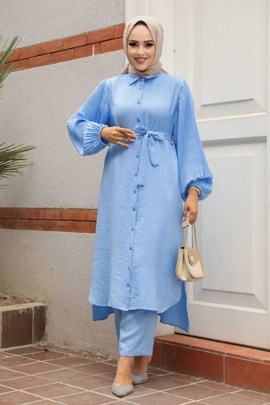Modest Baby Blue Dual Suit 12581BM
