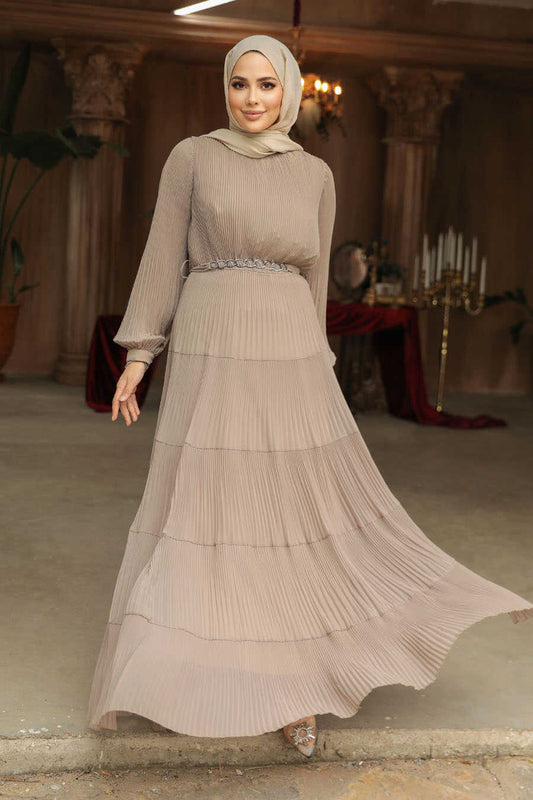 Modest Biscuit Ruffle Dress