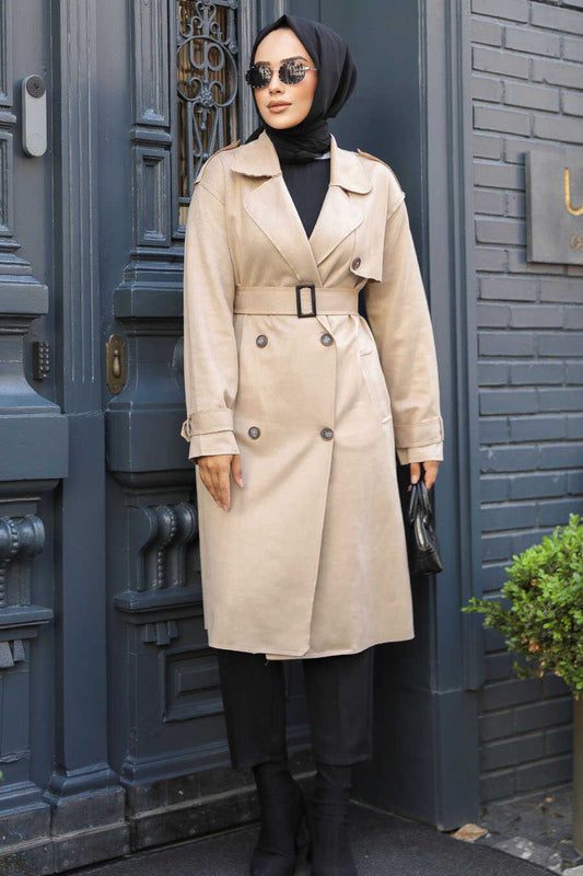 Modest Beige Trench Coat