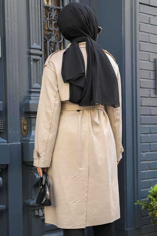 Modest Beige Trench Coat
