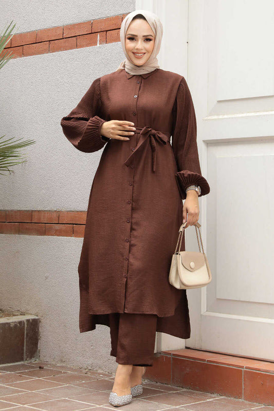 Modest Dark Brown Dual Suit