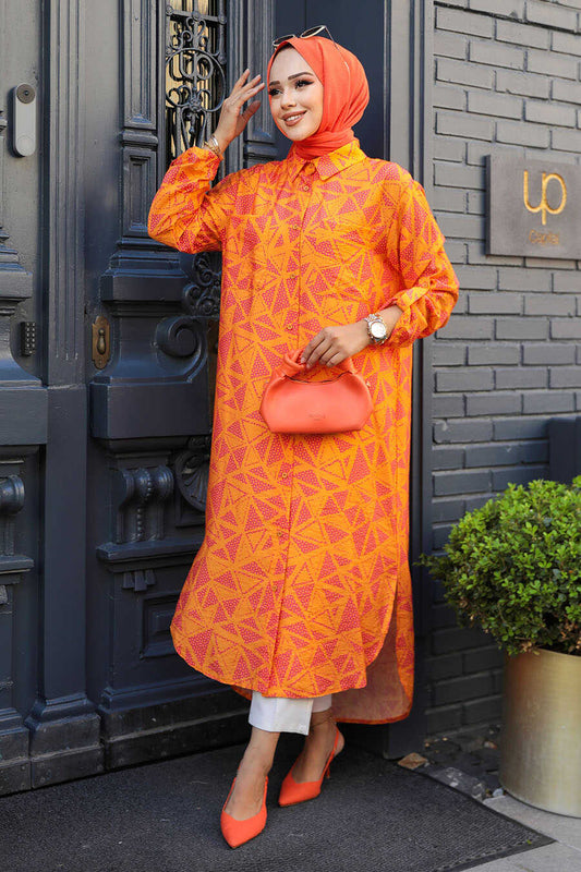 Orange Modest Top 10536T