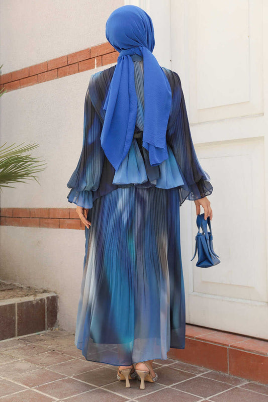 Modest Blue Skirt Dual Suit