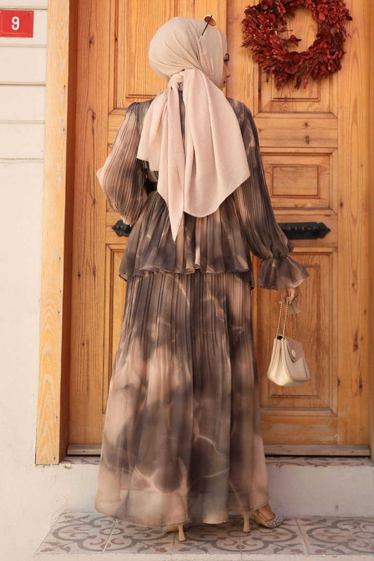 Modest Brown Skirt Dual Suit