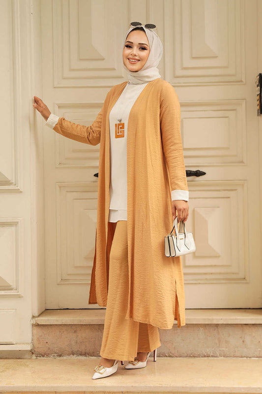 Biscuit Georgette Kimono Dress