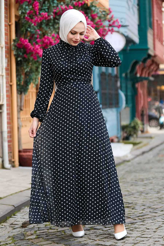 Black Hijab Dress 27909S
