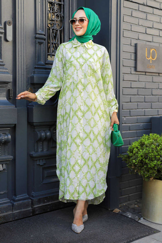 Green Modest Top 10329Y