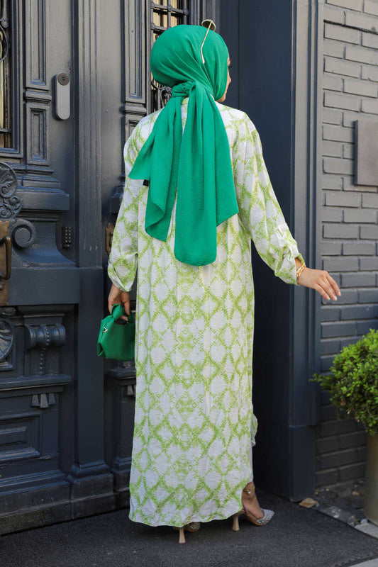Green Modest Long Top
