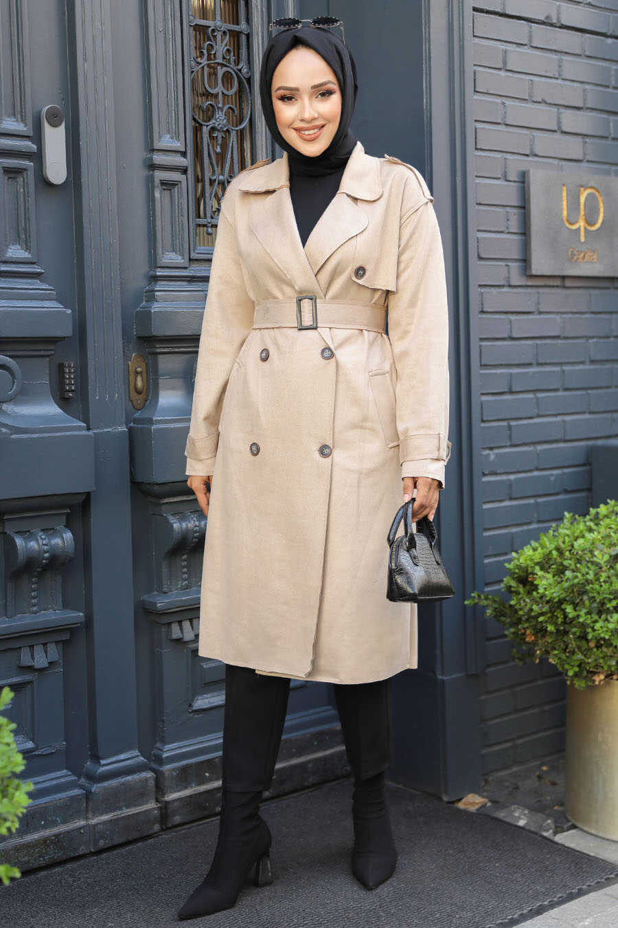 Modest Beige Trench Coat 72091BEJ