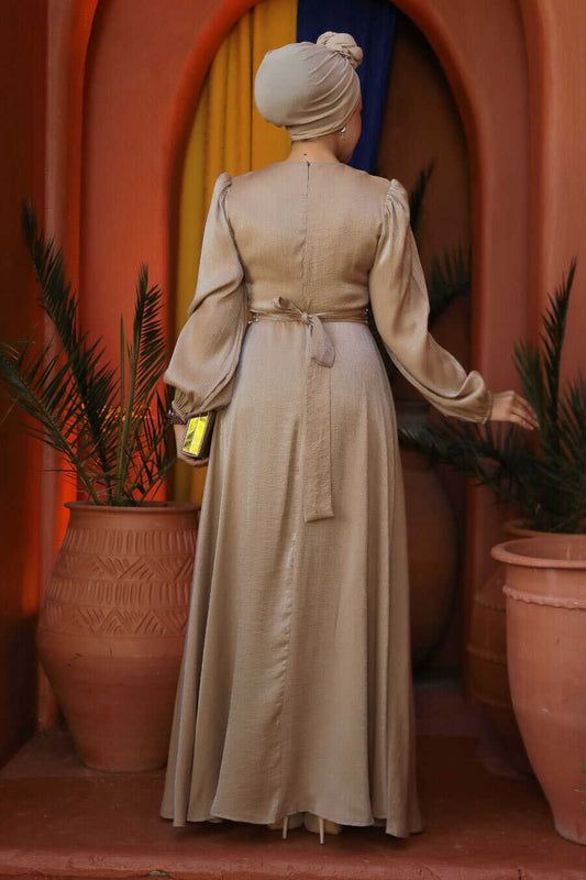 Modest Biscuit Evening Dress