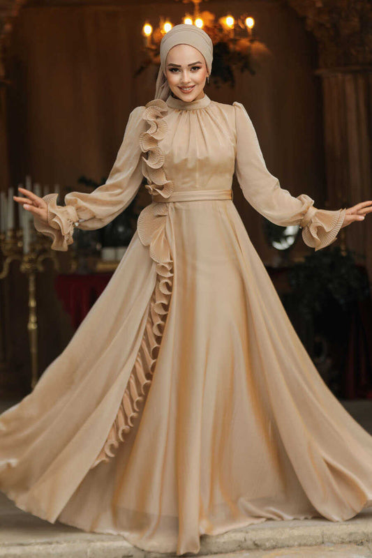 Modest Biscuit Evening Long Dress 48571BS