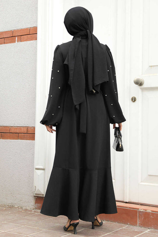 Modest Black Evening Dress