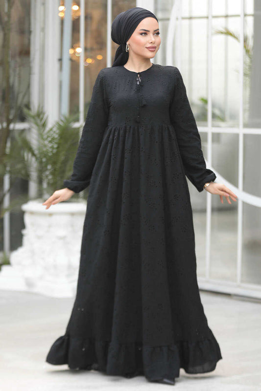 Modest Black Summer Dress