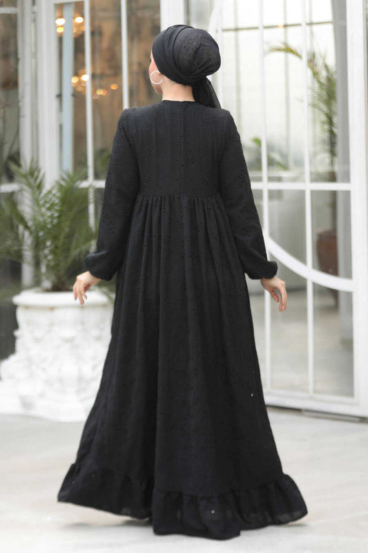 Modest Black Summer Dress