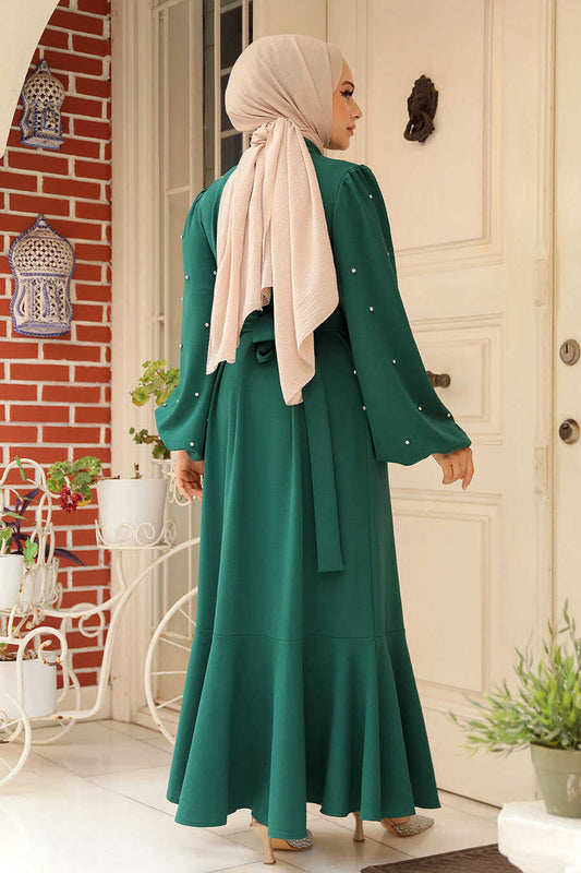 Modest Emerald Green Evening Dress