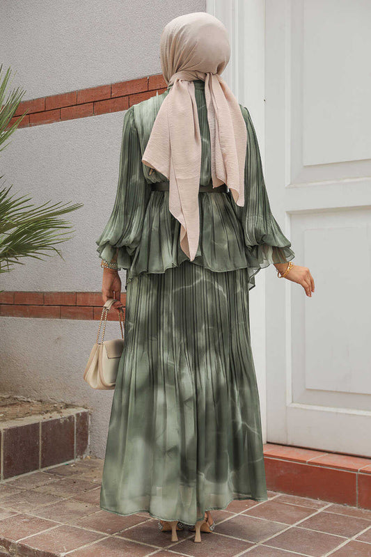 Modest Green Skirt Dual Suit