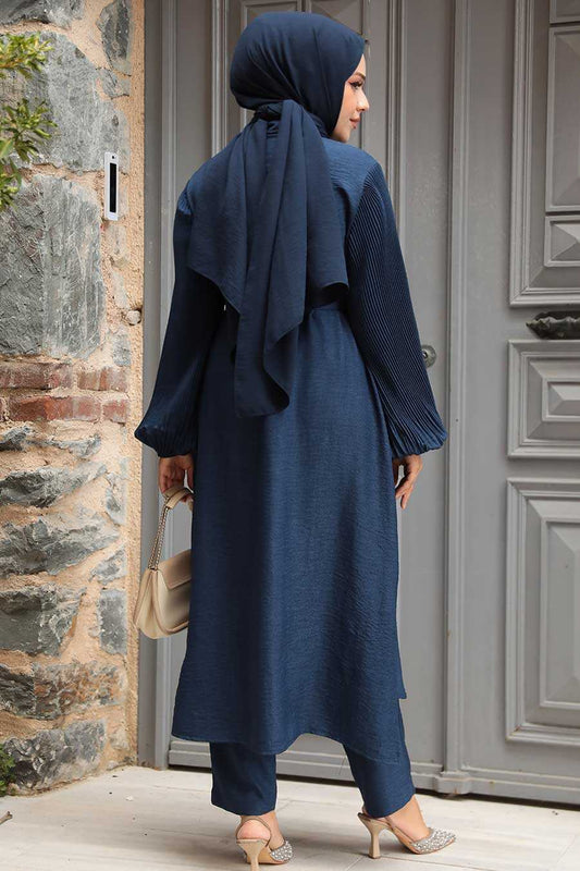 Modest Navy Blue Dual Suit