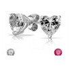 "Sweet-Heart" Heart Shaped 3 Prong Earrings Made with Swarovski Elements